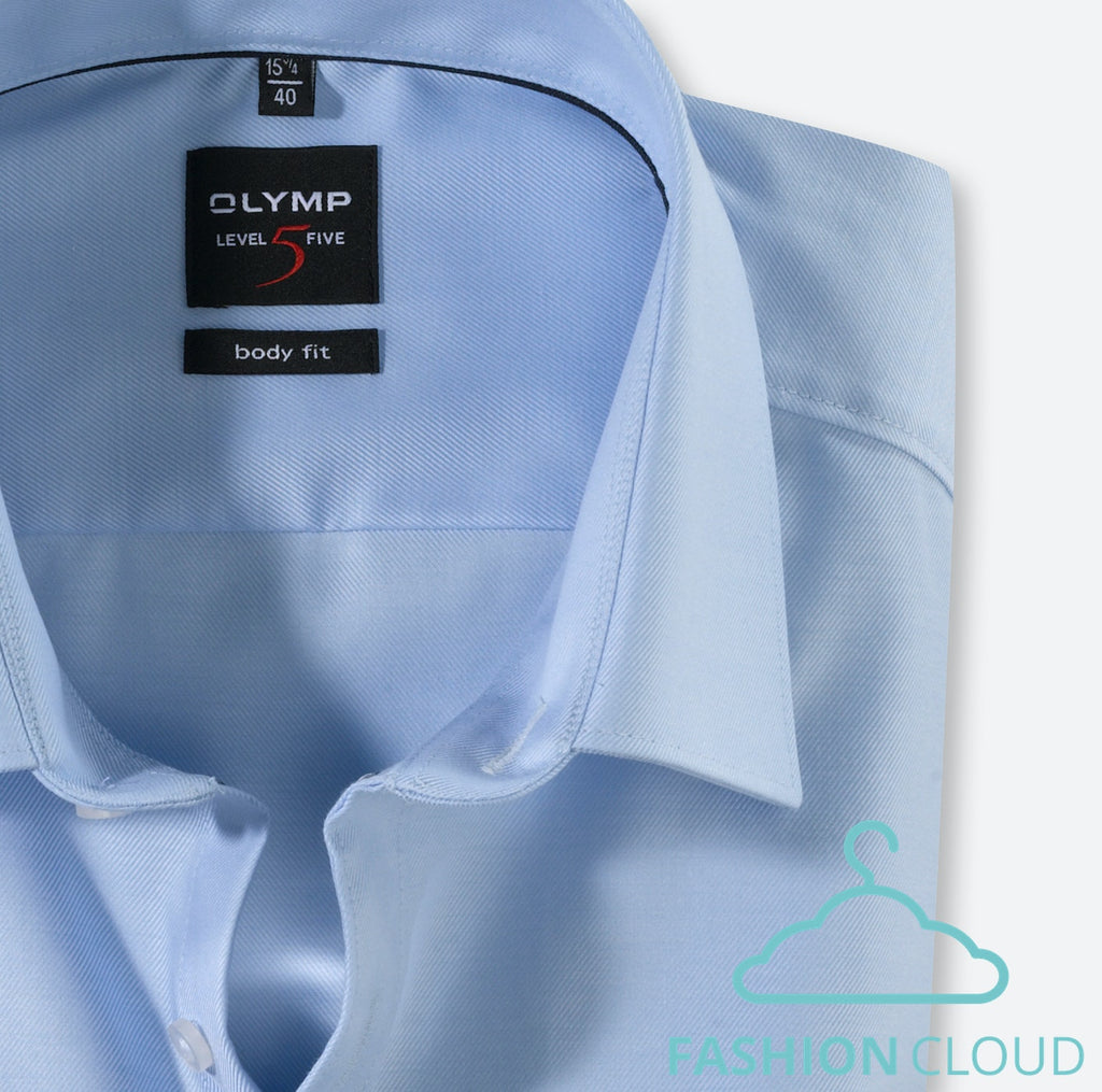 Hemden lange mouw blauw OLYMP