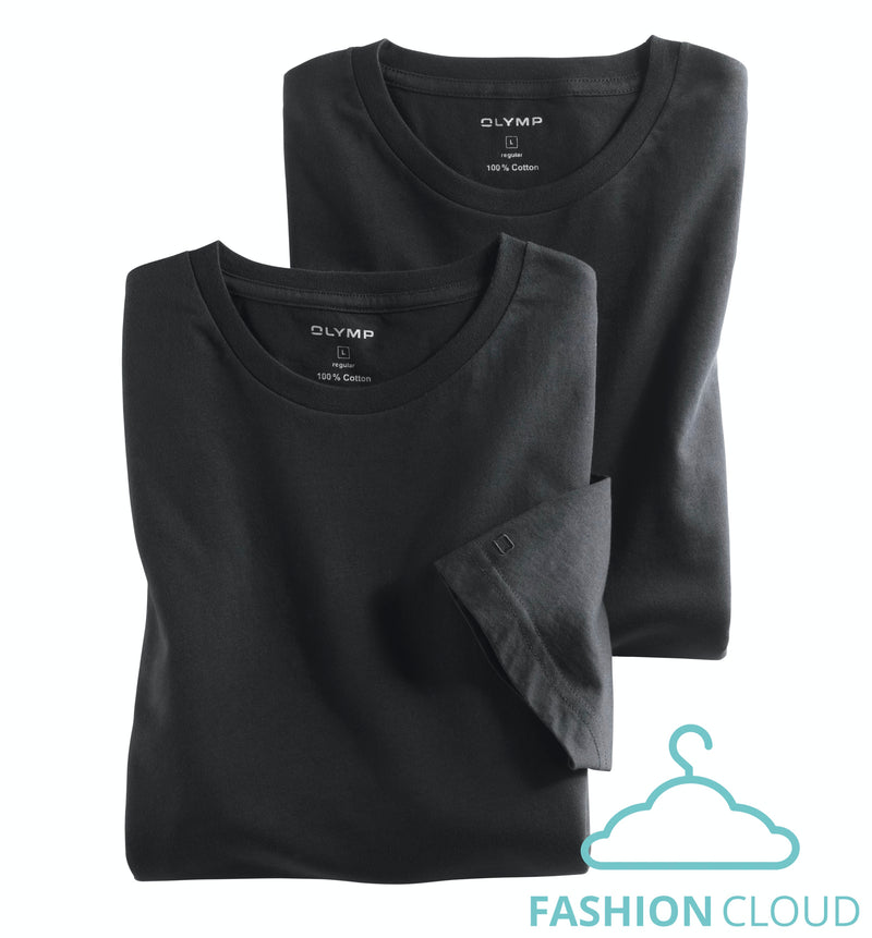 T-shirts korte mouw zwart OLYMP