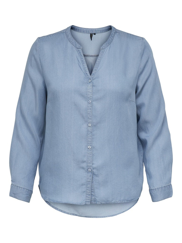 Blouses lange mouw blauw ONLY Carmakoma
