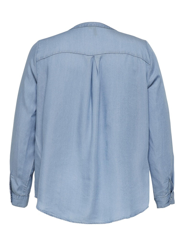 Blouses lange mouw blauw ONLY Carmakoma