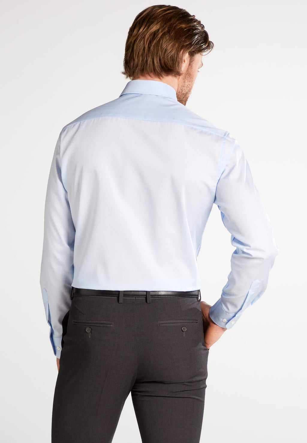 Hemden lange mouw blauw ETERNA