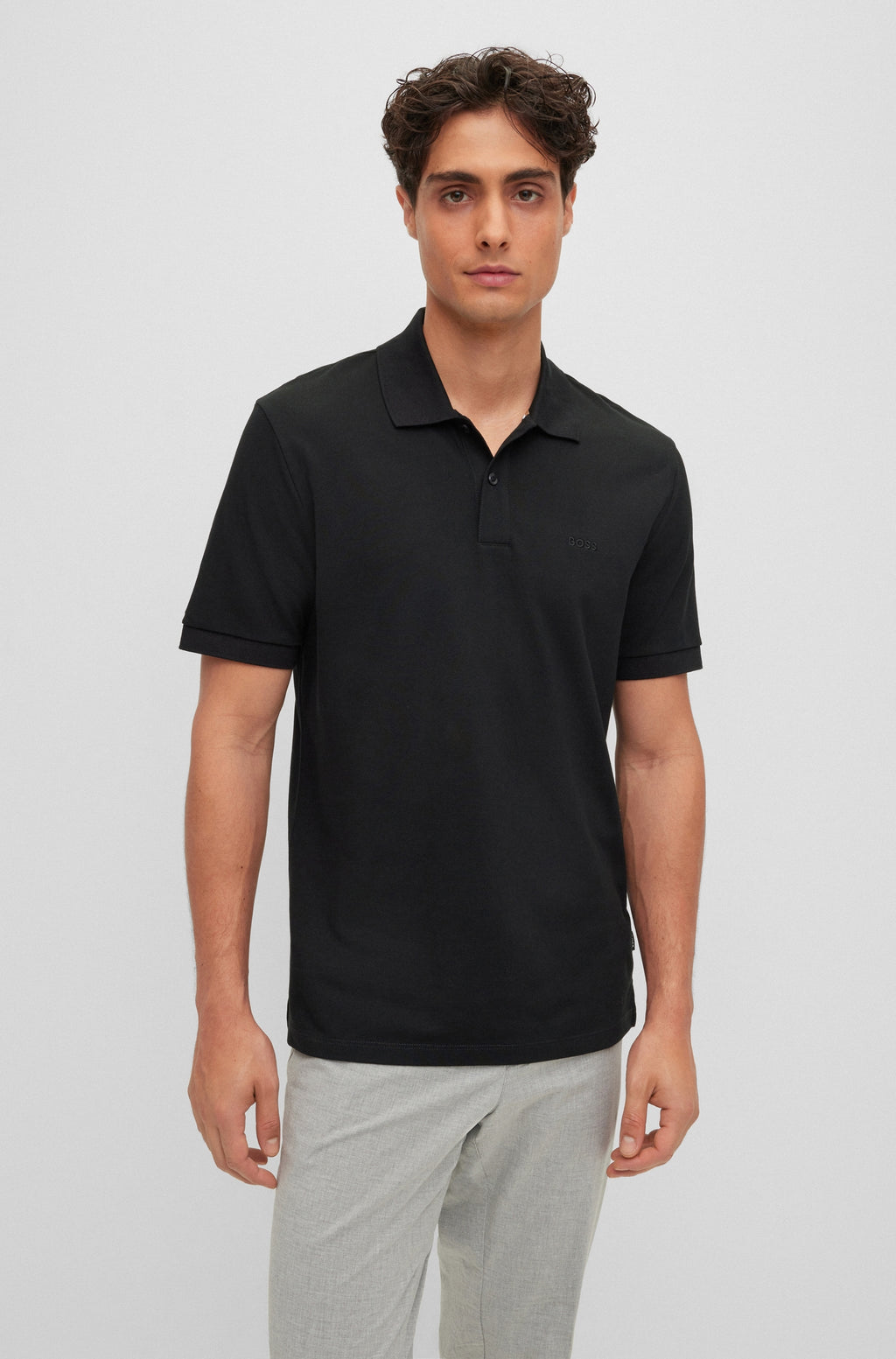 Polo's korte mouw zwart Boss Men Black