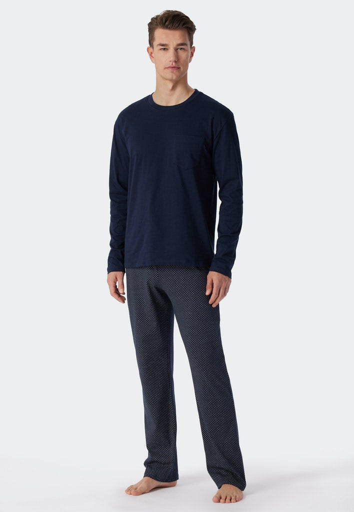 Pyjama's blauw SCHIESSER