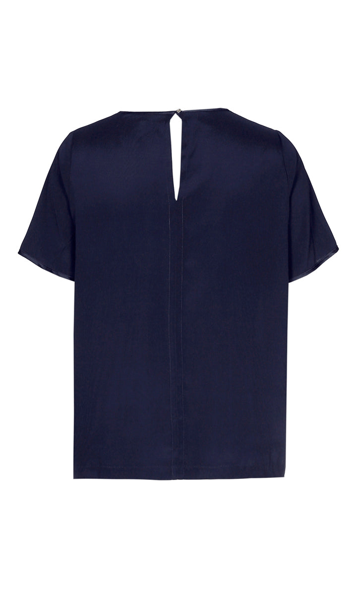 Blouses korte mouw navy Xandres Gold