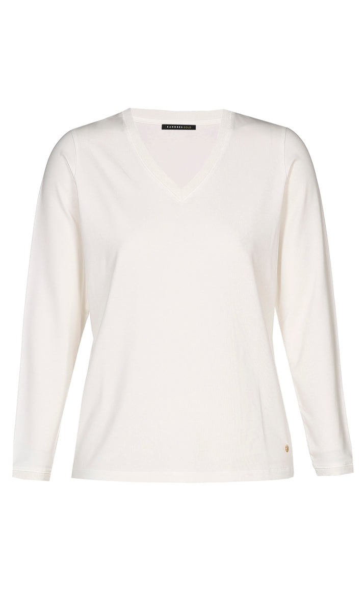 T-shirts lange mouw wit Xandres Gold