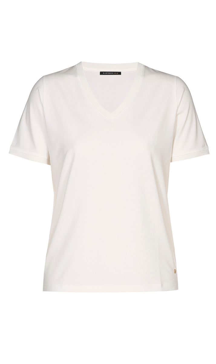 T-shirts korte mouw wit Xandres Gold