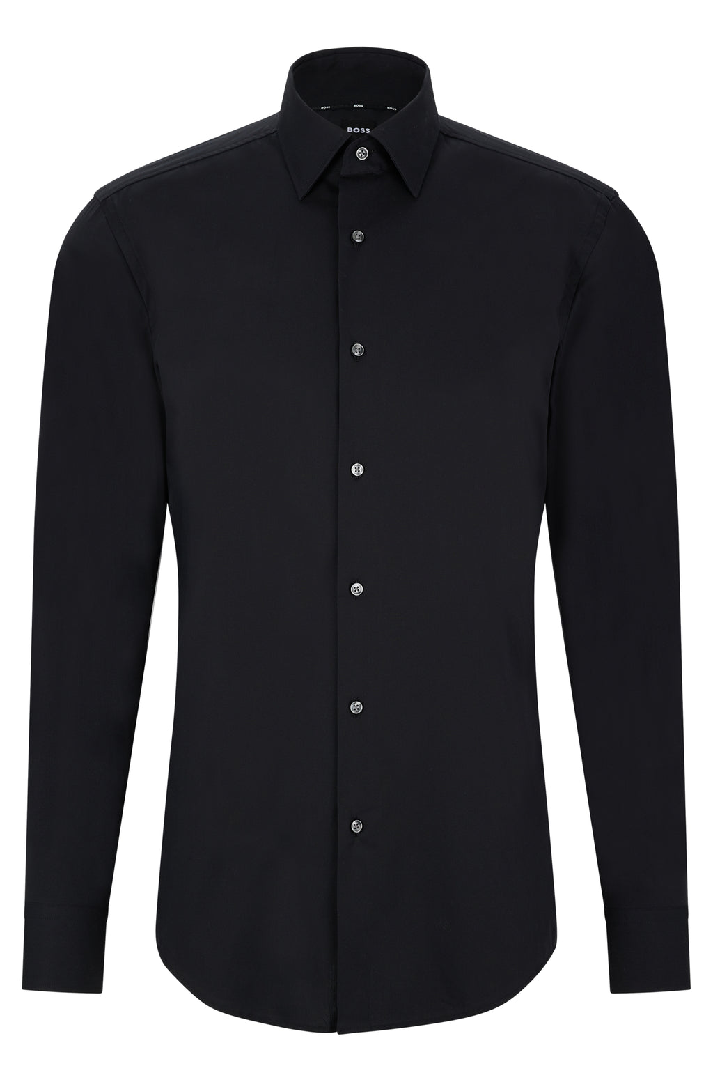 Hemden lange mouw zwart Boss Men Black