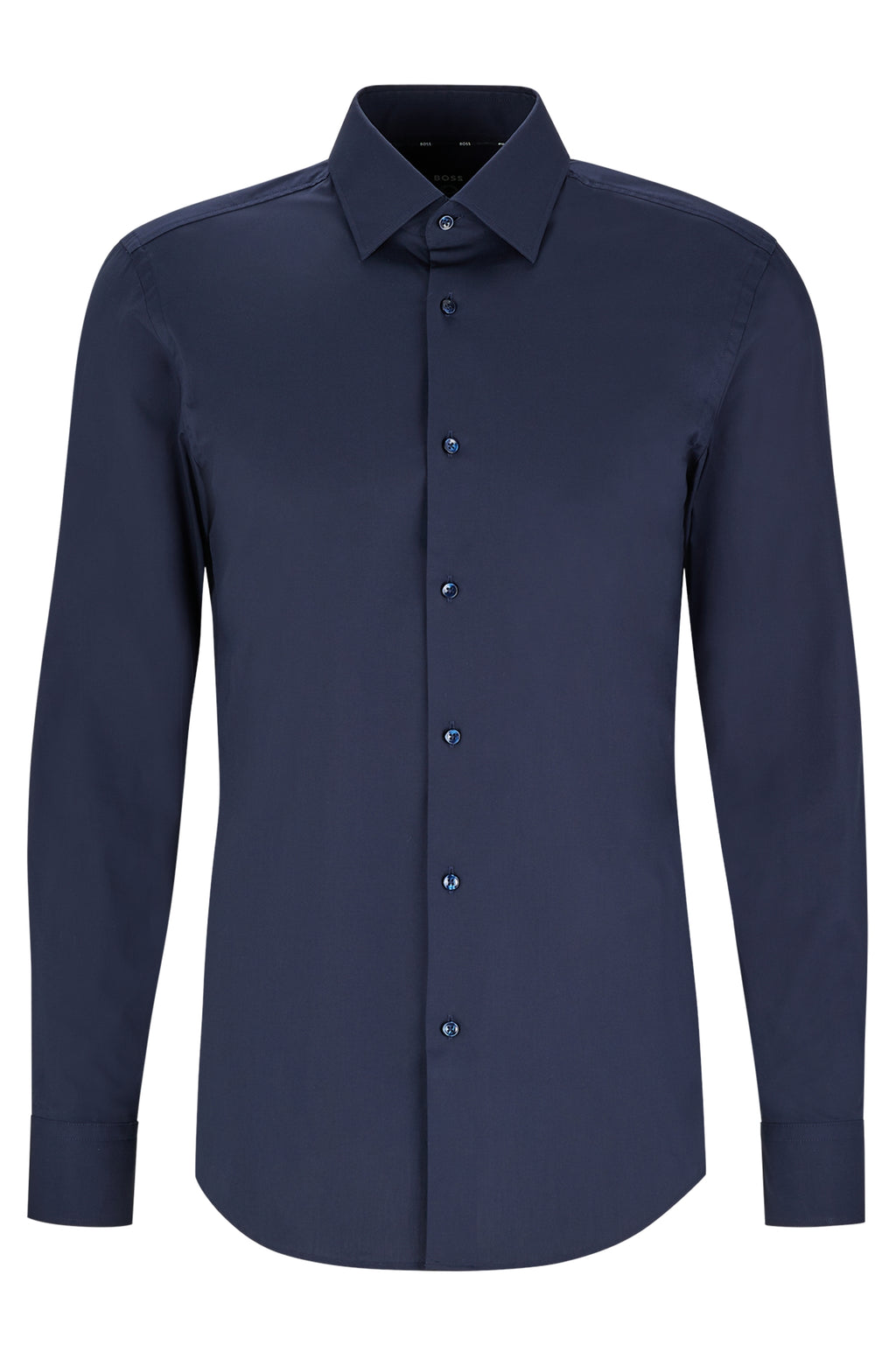 Hemden lange mouw blauw Boss Men Black