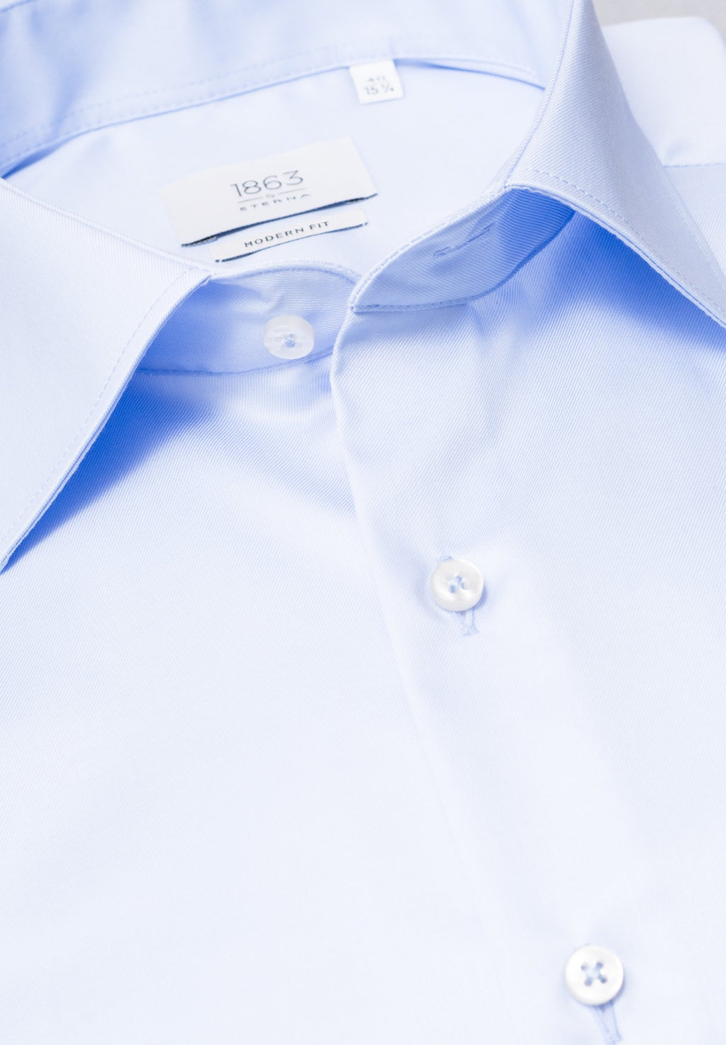 Hemden lange mouw blauw ETERNA