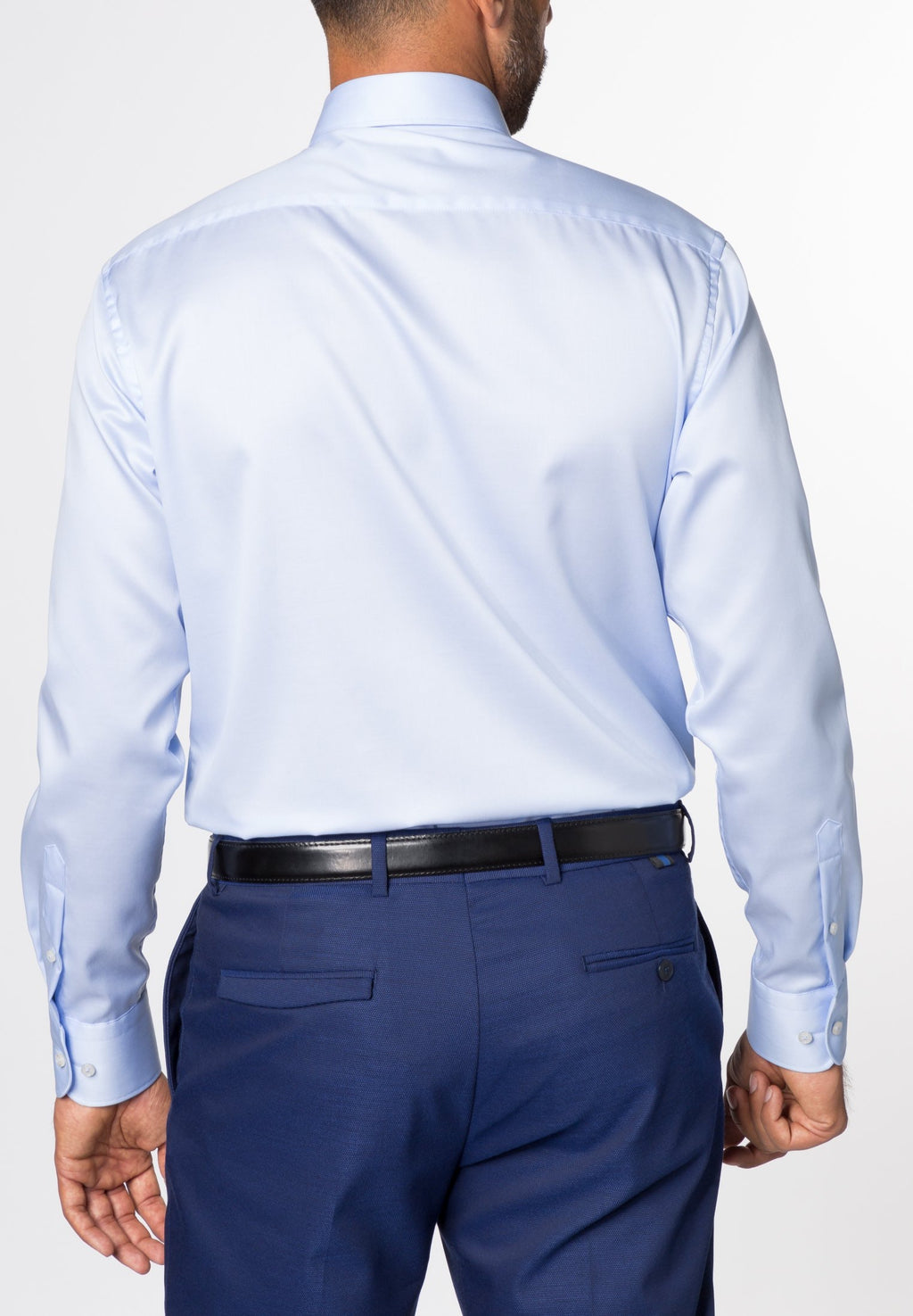 Hemden lange mouw blauw ETERNA