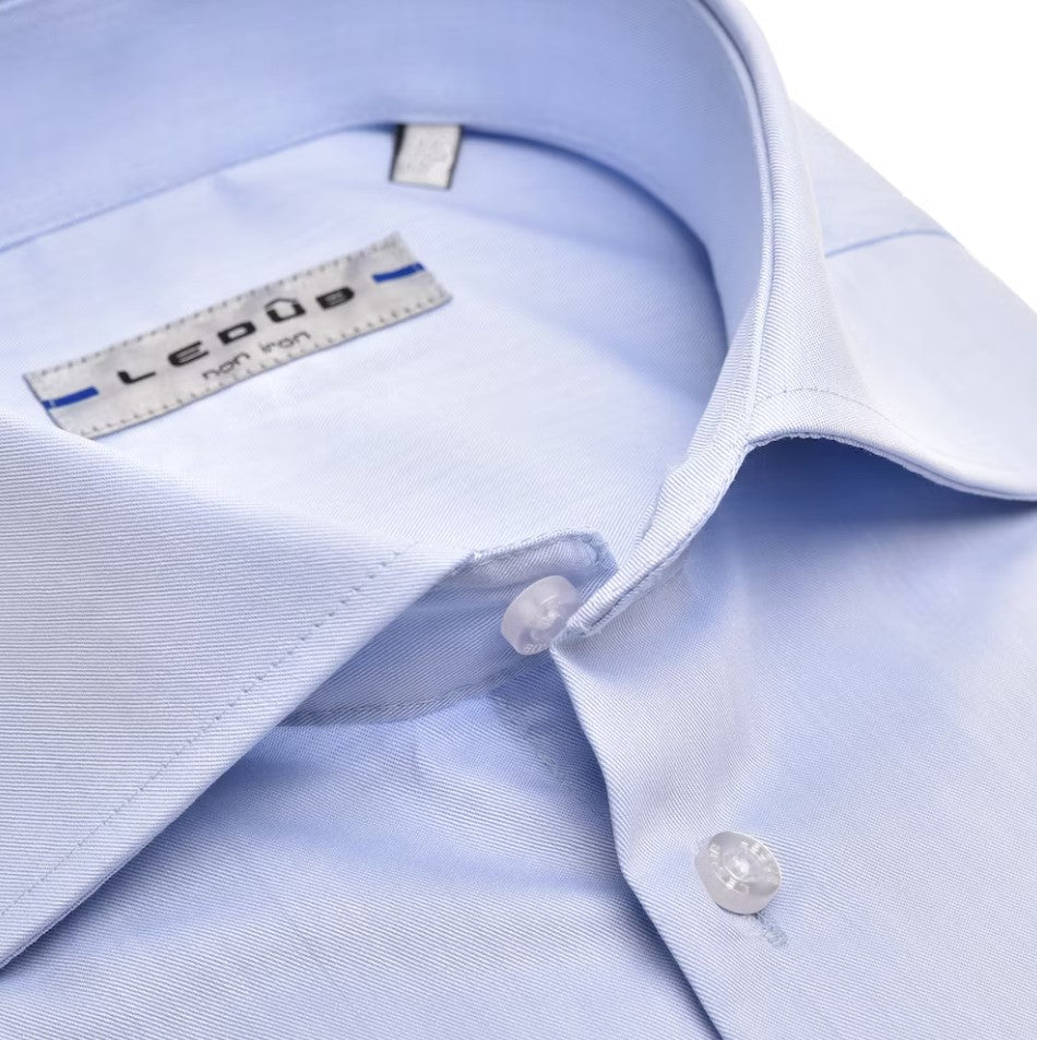 Hemden extra lange mouw blauw Ledûb
