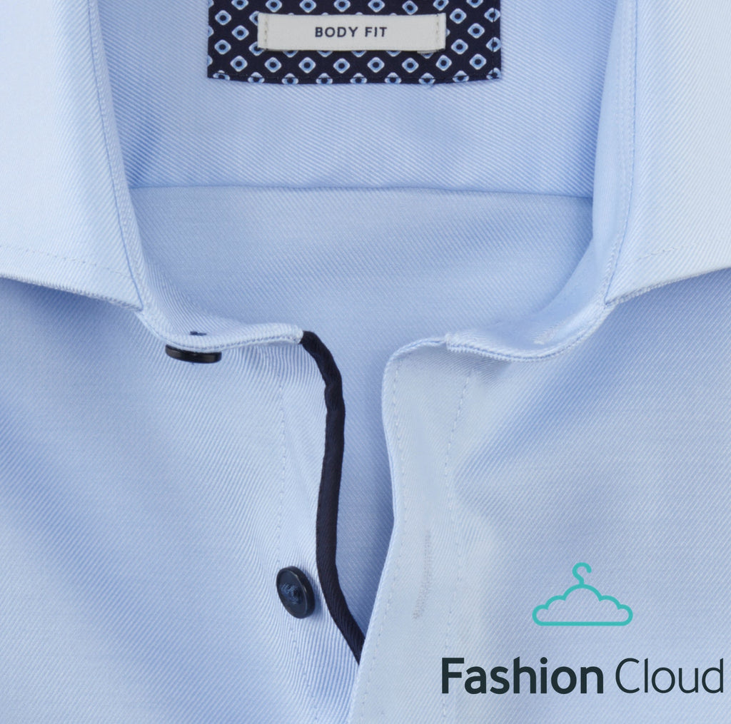 Hemden lange mouw blauw OLYMP