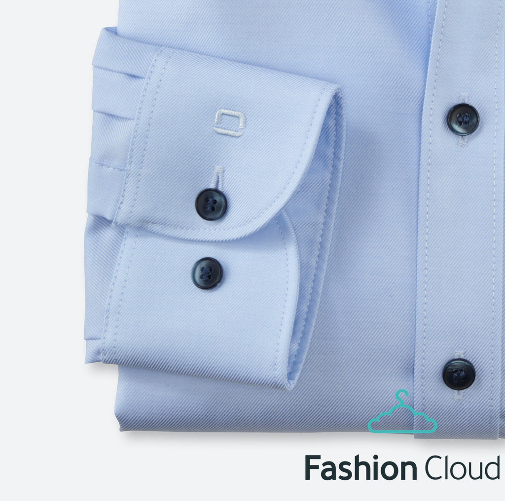 Hemden lange mouw blauw OLYMP