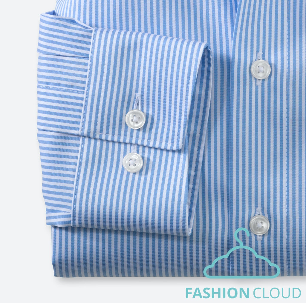 Hemden lange mouw blauw OLYMP