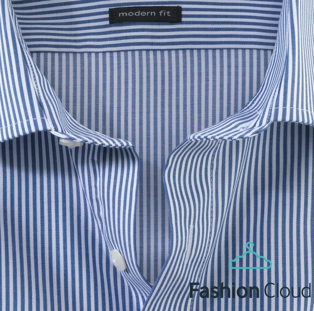 Hemden lange mouw blauw OLYMP