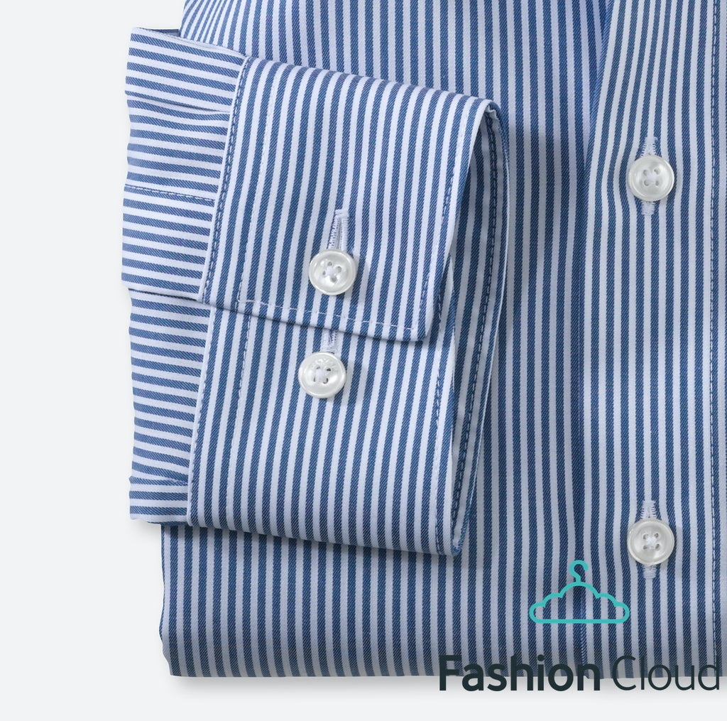 Hemden lange mouw blauw OLYMP