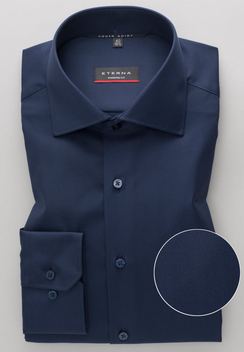 Hemden lange mouw navy ETERNA