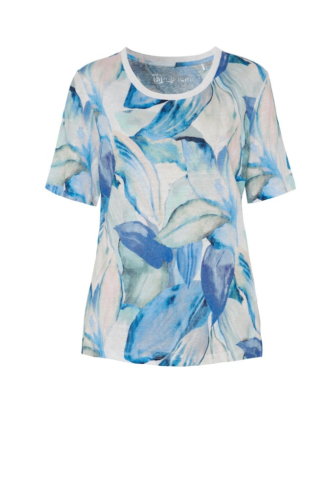 Blouses korte mouw blauw TONI