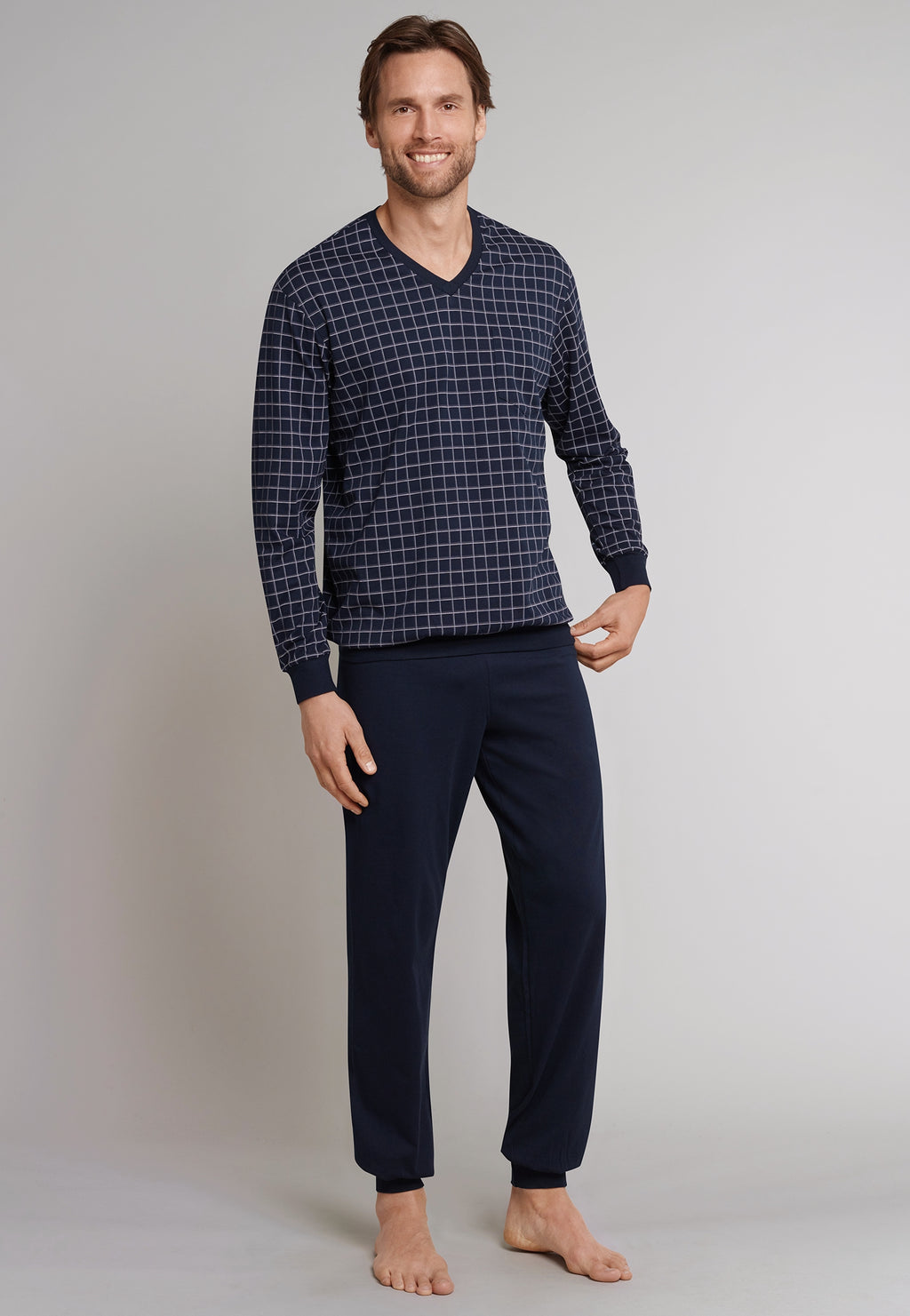 Pyjama's blauw SCHIESSER