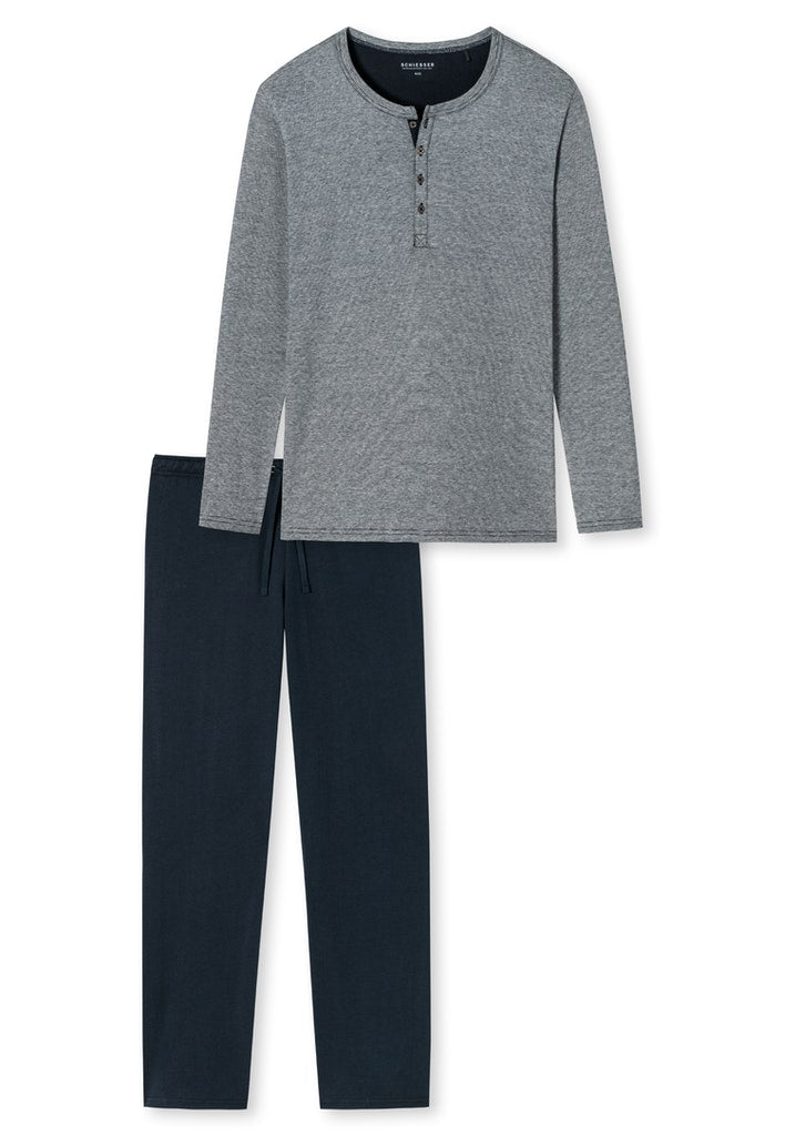 Pyjama's blauw SCHIESSER