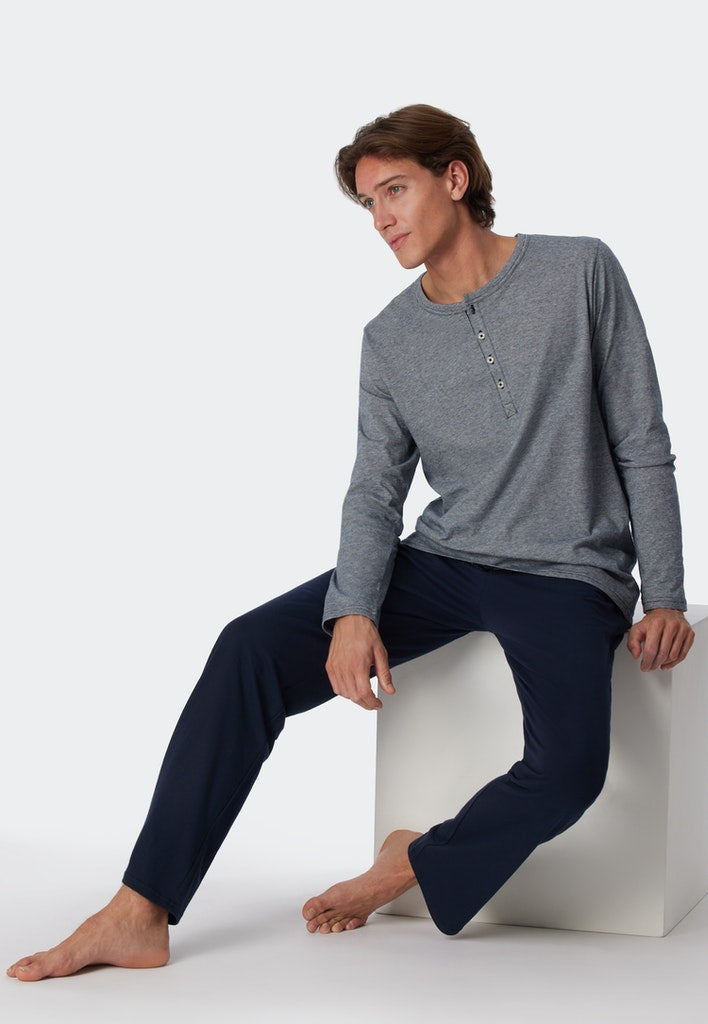 Pyjama's blauw SCHIESSER