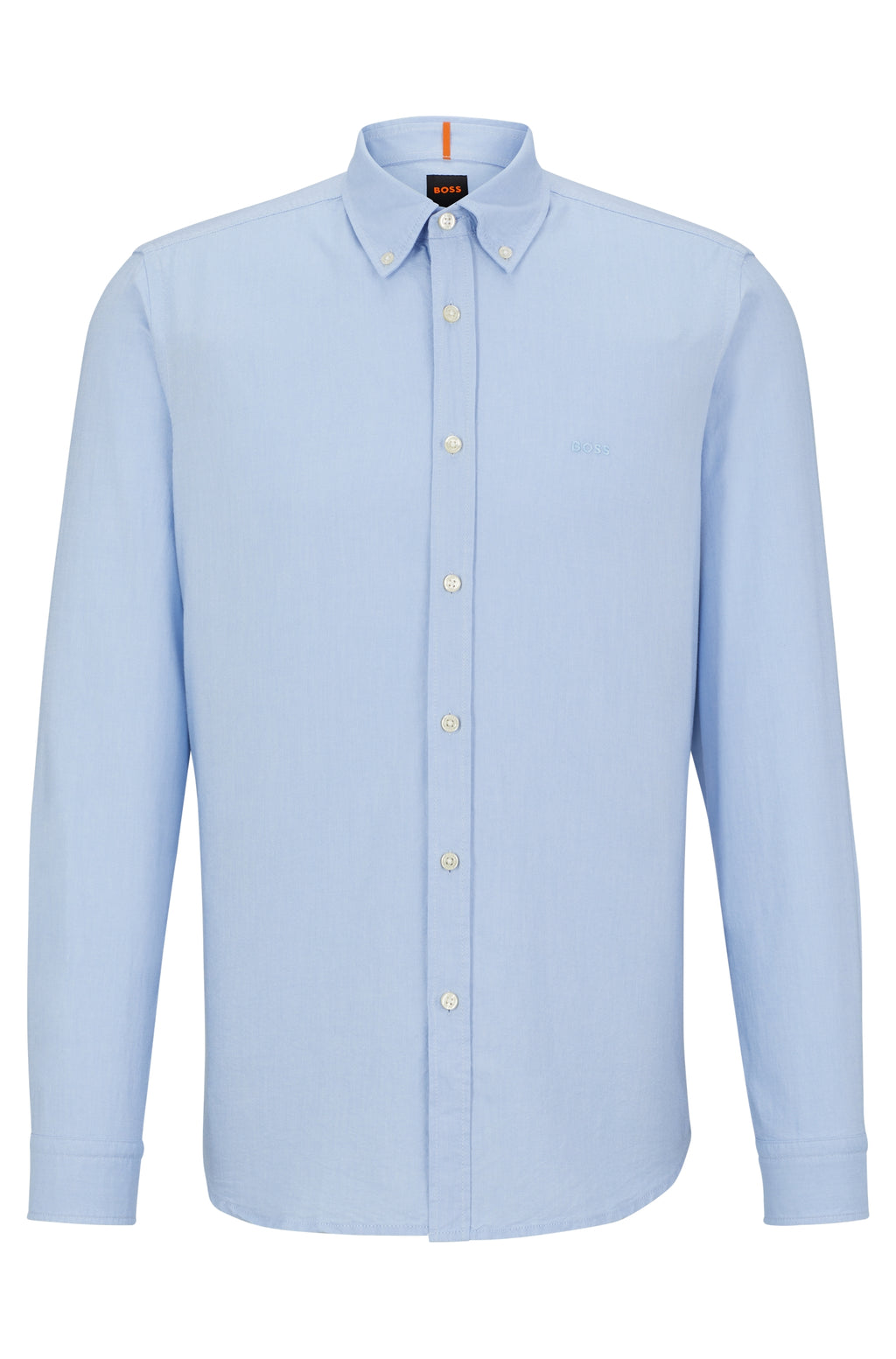 Hemden lange mouw blauw Boss Men Black