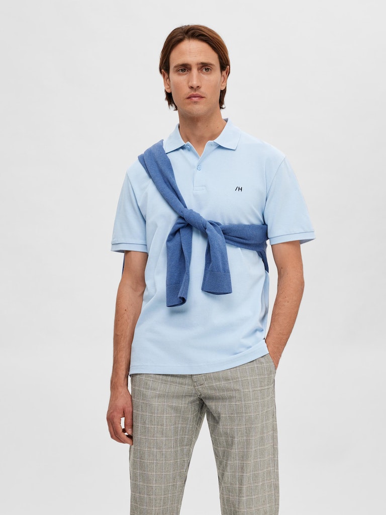 Polo's korte mouw blauw Selected HOMME