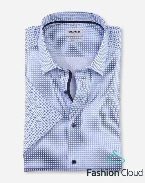 Hemden lange mouw blauw OLYMP