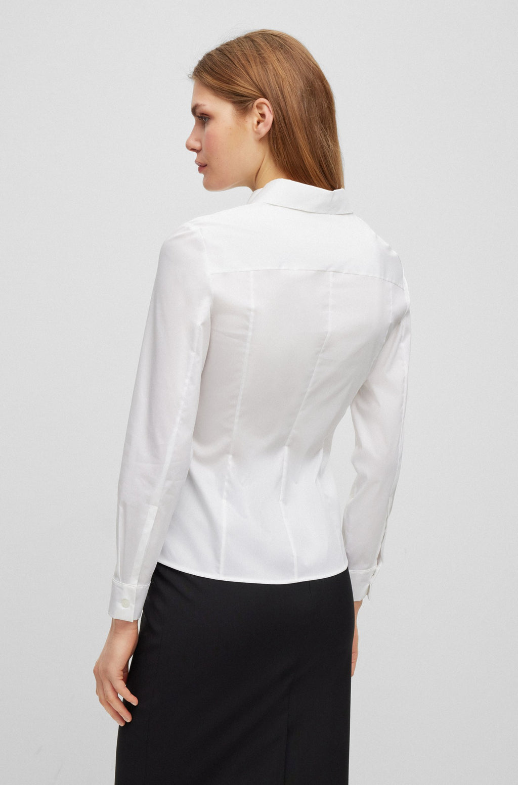 Blouses lange mouw wit Boss Men Black