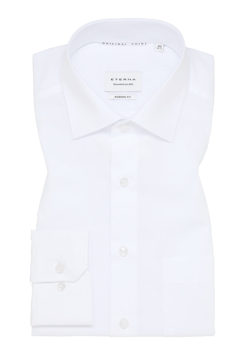 Hemden lange mouw wit ETERNA