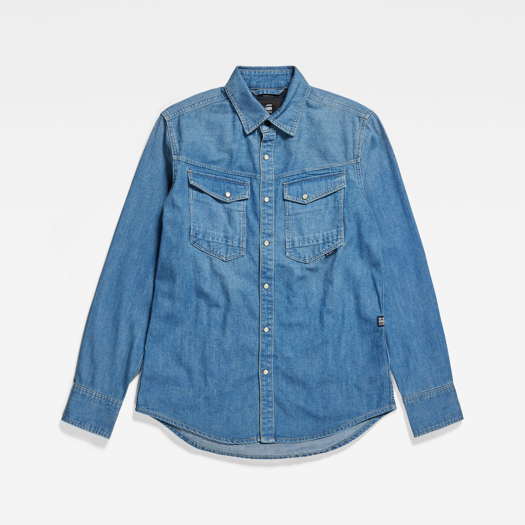 Hemden lange mouw blauw G-Star Raw