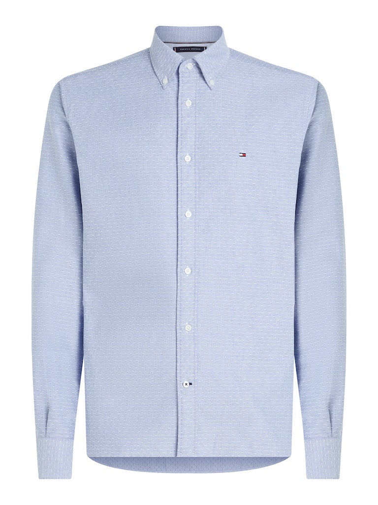 Hemden lange mouw blauw Tommy Hilfiger