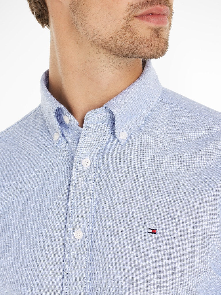 Hemden lange mouw blauw Tommy Hilfiger