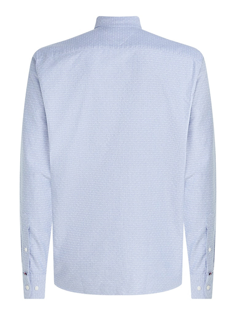 Hemden lange mouw blauw Tommy Hilfiger