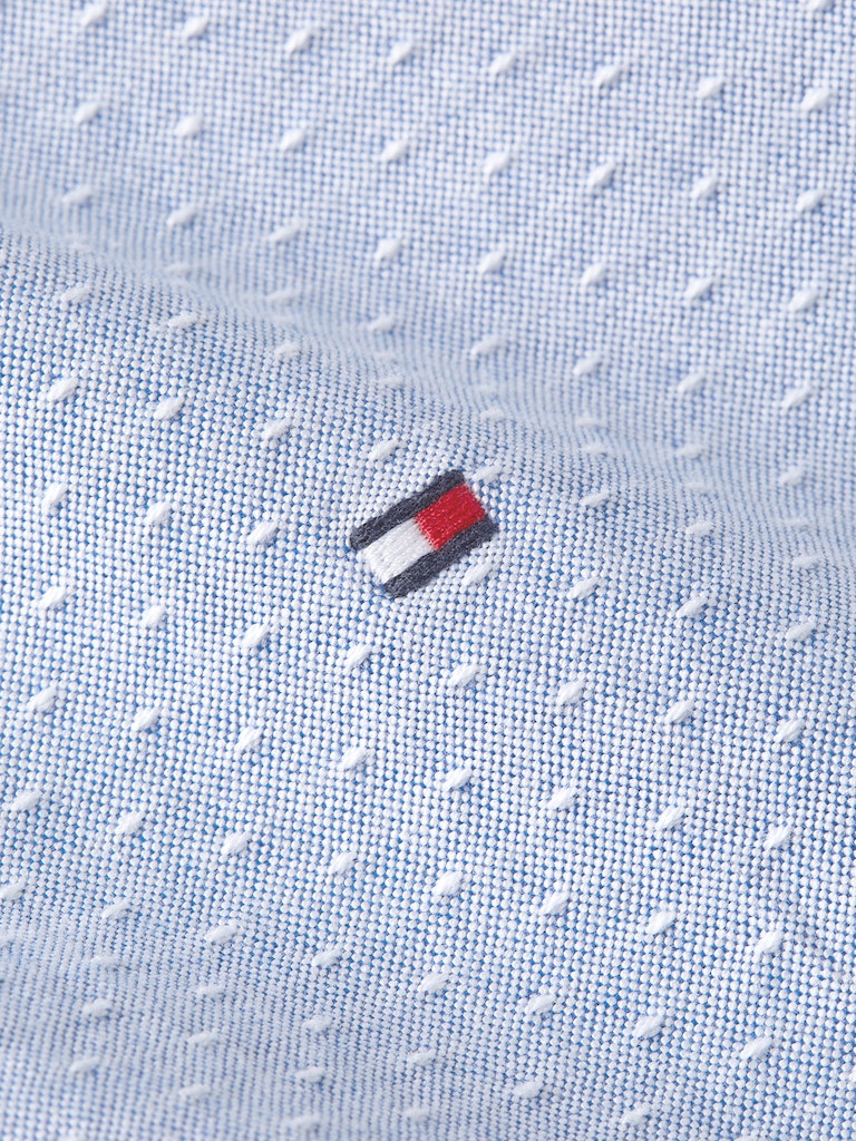 Hemden lange mouw blauw Tommy Hilfiger