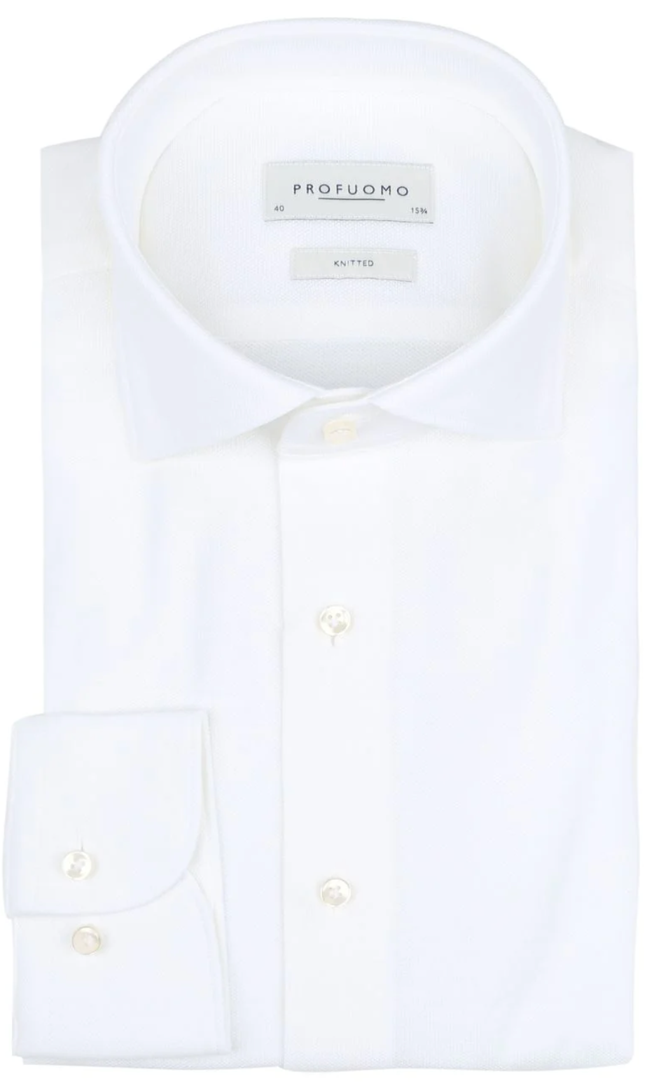 Hemden lange mouw wit Profuomo