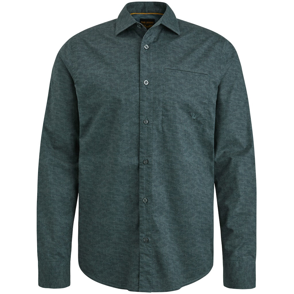 Hemden lange mouw groen PME