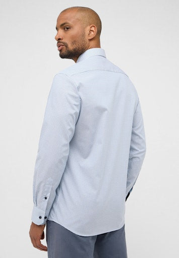 Hemden lange mouw blauw ETERNA