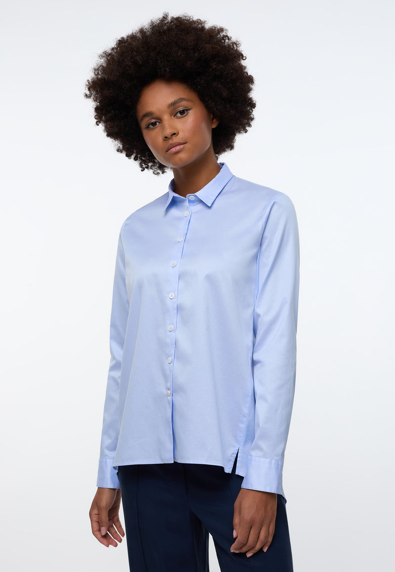 Blouses lange mouw blauw ETERNA