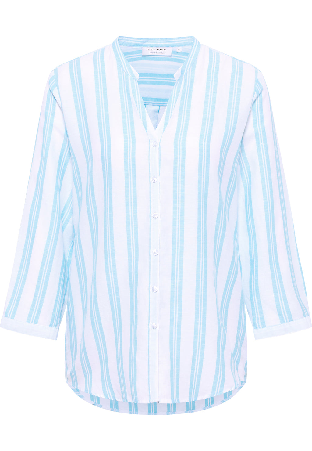 Blouses lange mouw blauw ETERNA