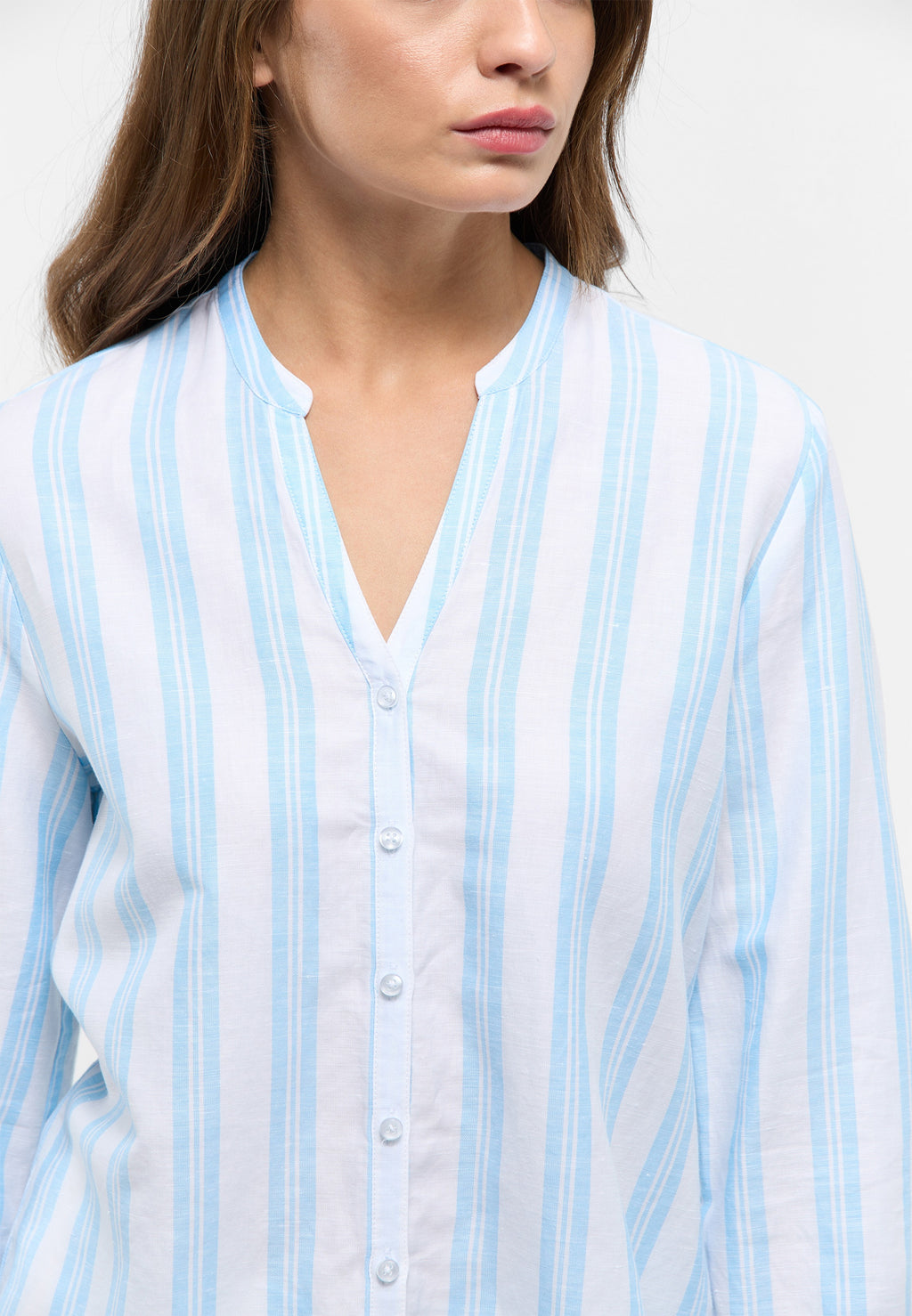 Blouses lange mouw blauw ETERNA