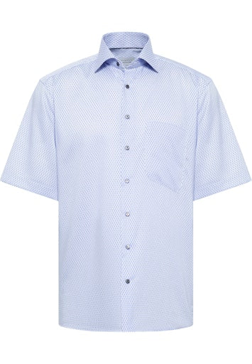 Hemden korte mouw blauw ETERNA