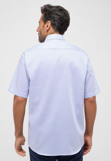 Hemden korte mouw blauw ETERNA
