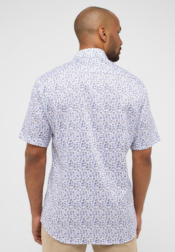 Hemden korte mouw blauw ETERNA