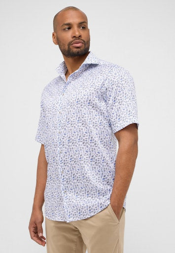 Hemden korte mouw blauw ETERNA