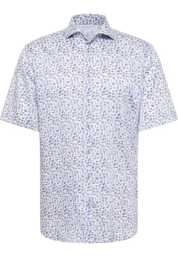 Hemden korte mouw blauw ETERNA