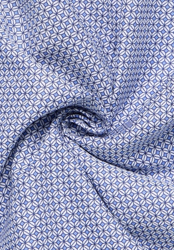 Hemden korte mouw blauw ETERNA