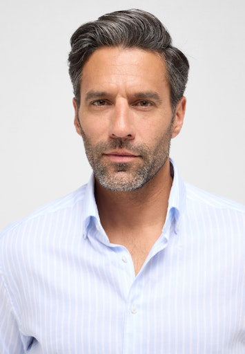 Hemden lange mouw blauw ETERNA