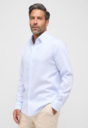 Hemden lange mouw blauw ETERNA