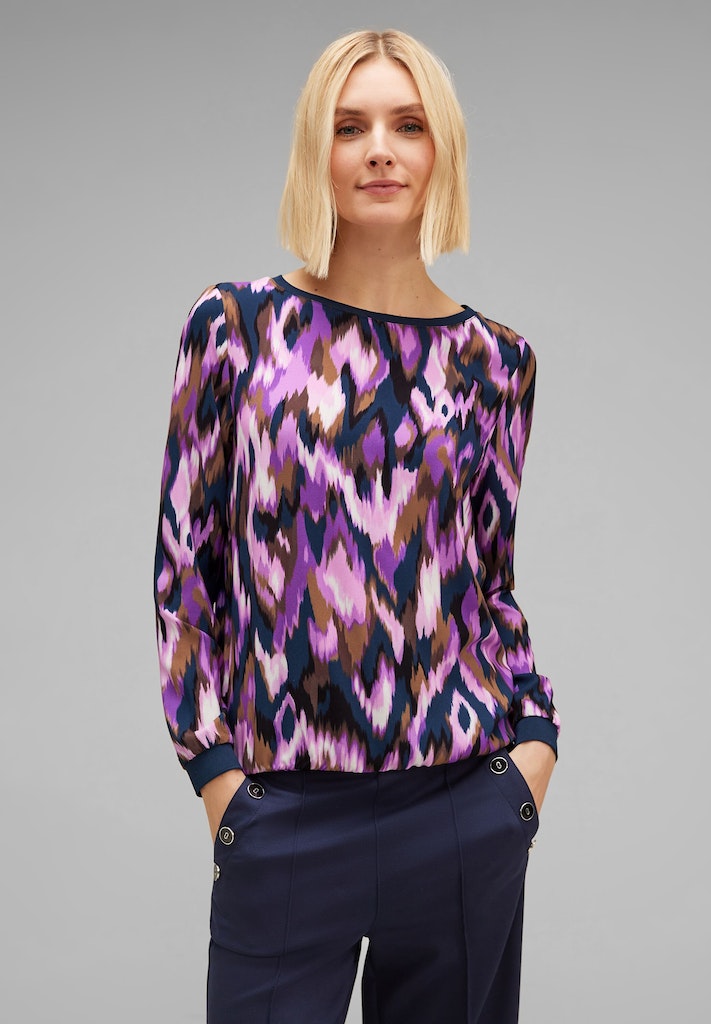 T-shirts korte mouw paars Street One